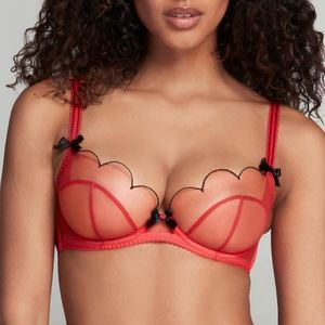 Lorna Red Sheer Bra
